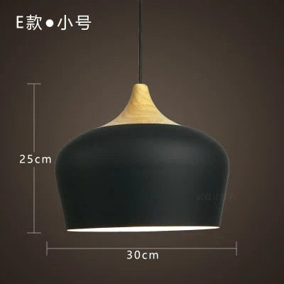 Modern Hanging Ceiling Lamps Wood Aluminium E27 Pendant Lights, Dining Room Table Bedside Kitchen Decoration Lighting