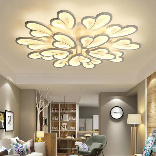 Modern Led Ceiling Light Butterfly Lamp Shape With Remote Control Acrylic Lights For Living Room Bedroom Home Lighting