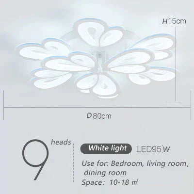 Modern Led Ceiling Light Butterfly Lamp Shape With Remote Control Acrylic Lights For Living Room Bedroom Home Lighting