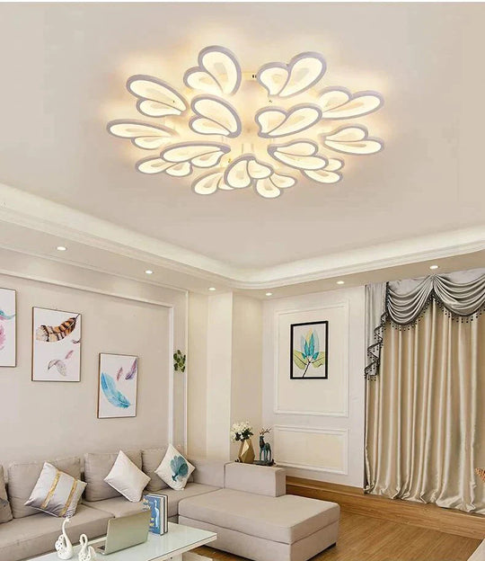 Modern Led Ceiling Light Butterfly Lamp Shape With Remote Control Acrylic Lights For Living Room Bedroom Home Lighting