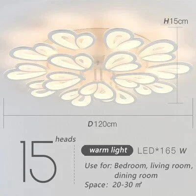 Modern Led Ceiling Light Butterfly Lamp Shape With Remote Control Acrylic Lights For Living Room Bedroom Home Lighting