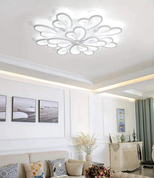 Modern Led Ceiling Light Butterfly Lamp Shape With Remote Control Acrylic Lights For Living Room Bedroom Home Lighting