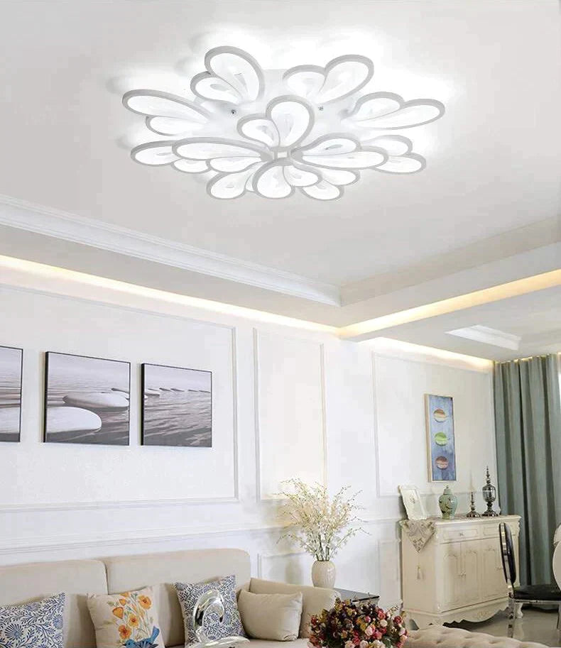 Modern Led Ceiling Light Butterfly Lamp Shape With Remote Control Acrylic Lights For Living Room