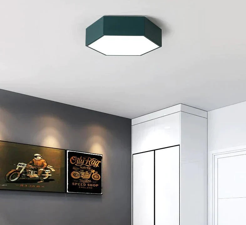 Modern LED Ceiling Light - Diamond Design for Study, Dining Room, and Balcony Indoor Lighting