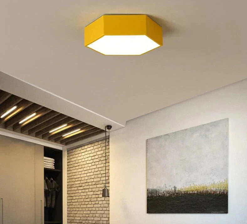 Modern LED Ceiling Light - Diamond Design for Study, Dining Room, and Balcony Indoor Lighting