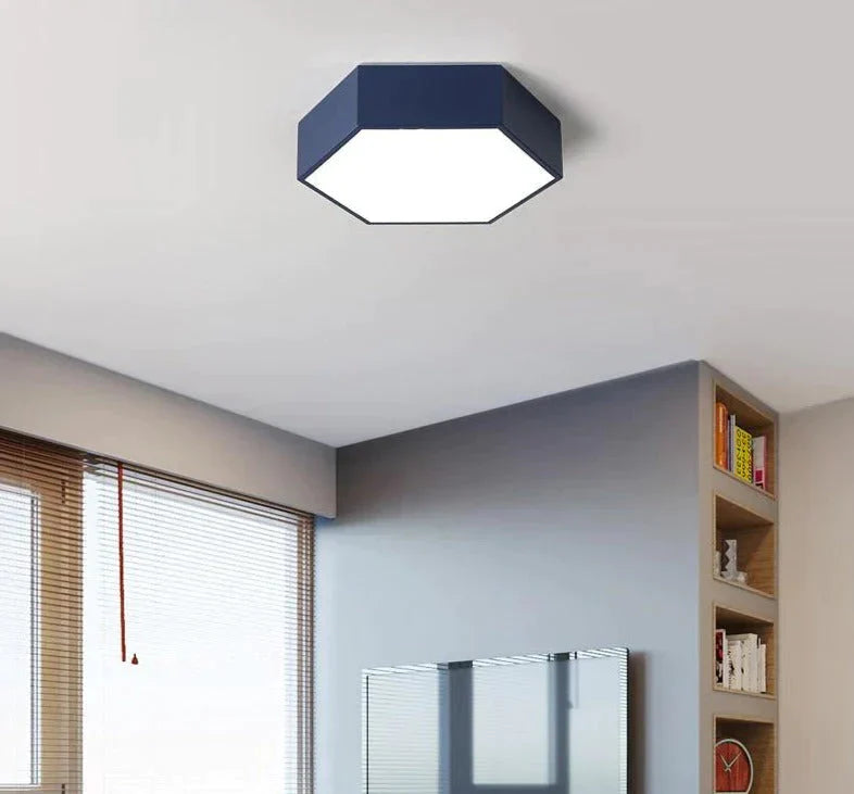 Modern LED Ceiling Light - Diamond Design for Study, Dining Room, and Balcony Indoor Lighting