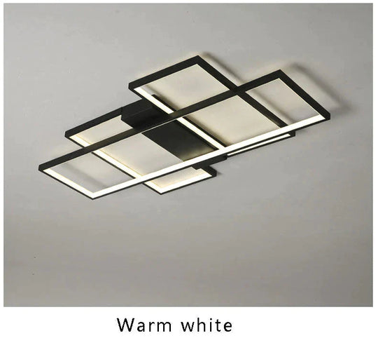 Modern Led Ceiling Light Living Room Bedroom Dining Room Aluminum alloy Black&White Led Chandelier Ceiling Lamp Lighting Fixture