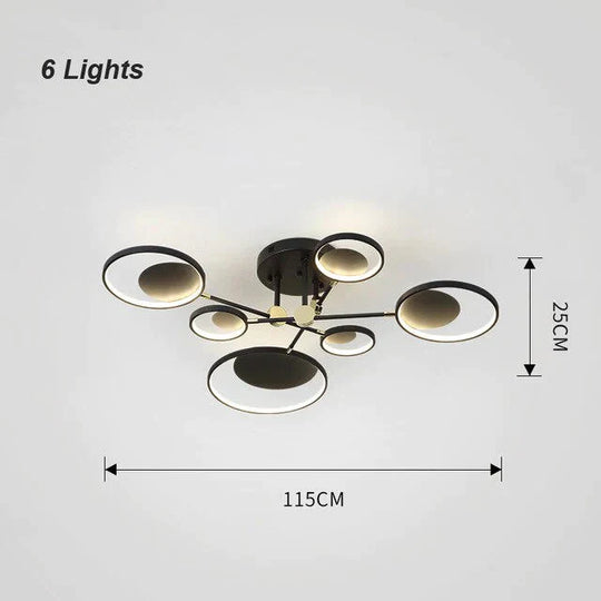 Modern LED Ceiling Light Living Room Lighting Fixture Bedroom Kitchen Surface Mount Ceiling Lamp Remote Control