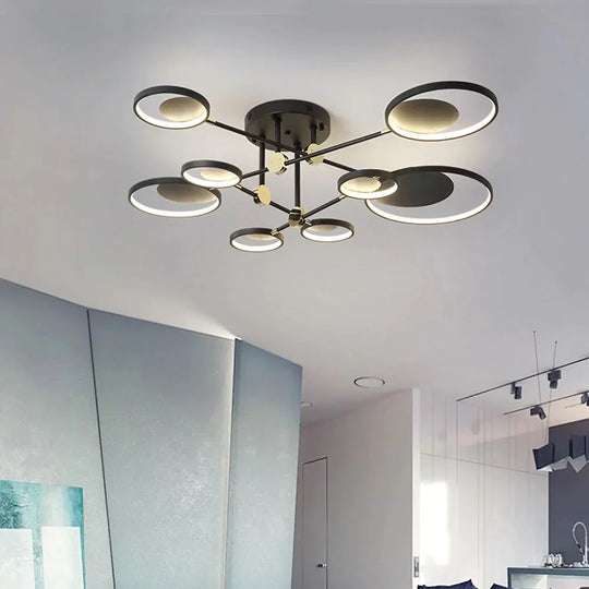 Modern LED Ceiling Light Living Room Lighting Fixture Bedroom Kitchen Surface Mount Ceiling Lamp Remote Control