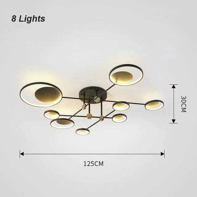 Modern LED Ceiling Light Living Room Lighting Fixture Bedroom Kitchen Surface Mount Ceiling Lamp Remote Control