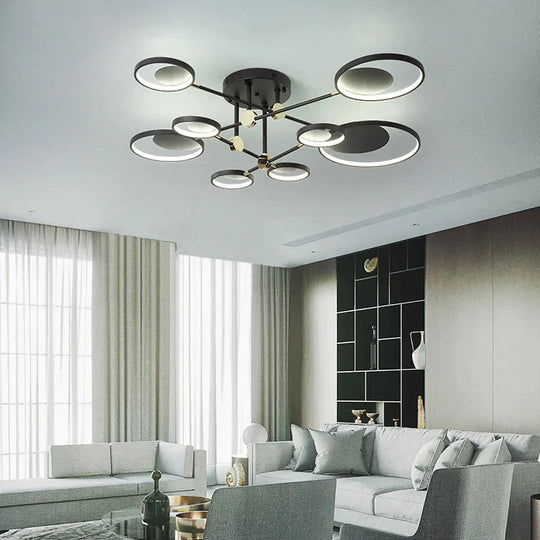 Modern Led Ceiling Light Living Room Lighting Fixture Bedroom Kitchen Surface Mount Lamp Remote