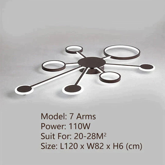 Modern Led Ceiling Light Remote Control For Living Room Bedroom Study Indoor Home Fixtures