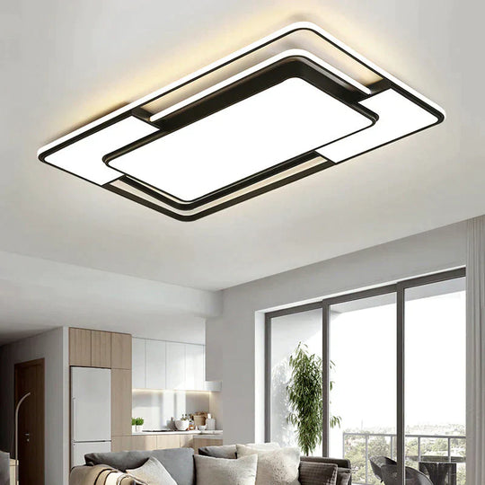 Modern Led Ceiling Light With Remote Control For Living Room Bedroom Surface Mounted Lights White