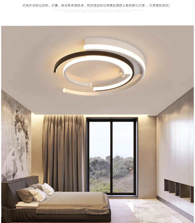 Modern LED Ceiling Lights Living room Bedroom lustre de plafond moderne luminaire plafonnier White Black LED Ceiling Lamp