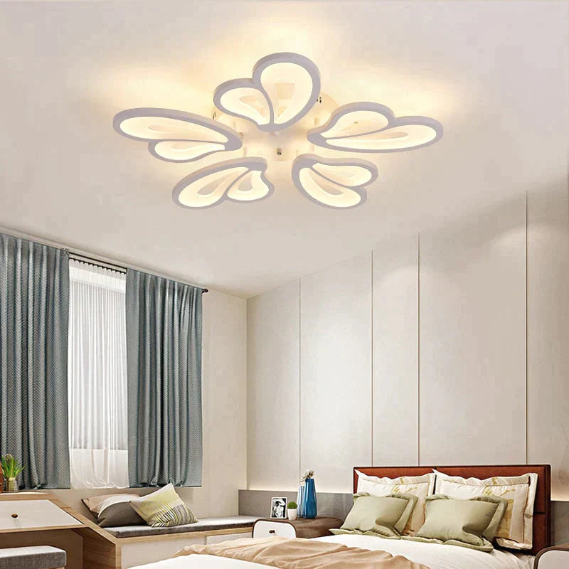 Modern Led Chandelier With Remote Control Acrylic Lights For Living Room Bedroom Home Lighting