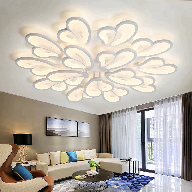 Modern Led Chandelier With Remote Control Acrylic Lights For Living Room Bedroom Home Lighting