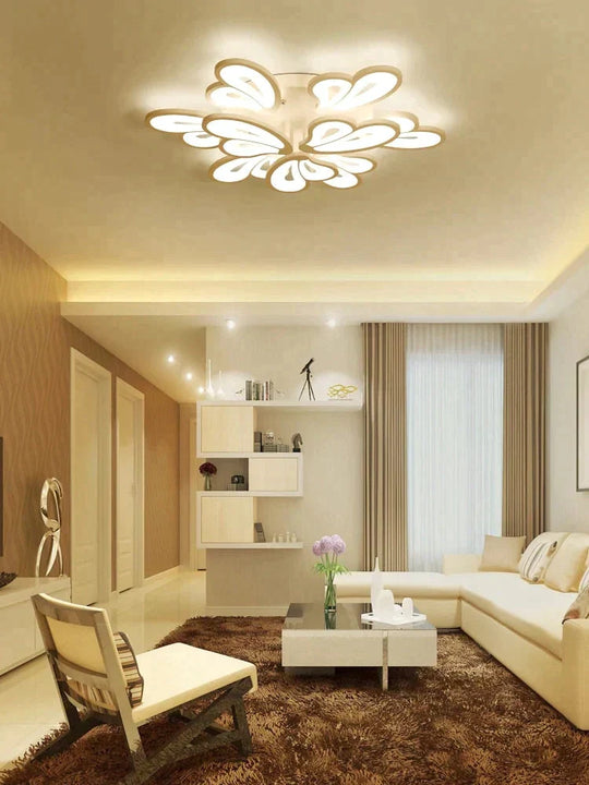 Modern Led Chandelier With Remote Control Acrylic Lights For Living Room Bedroom Home Lighting