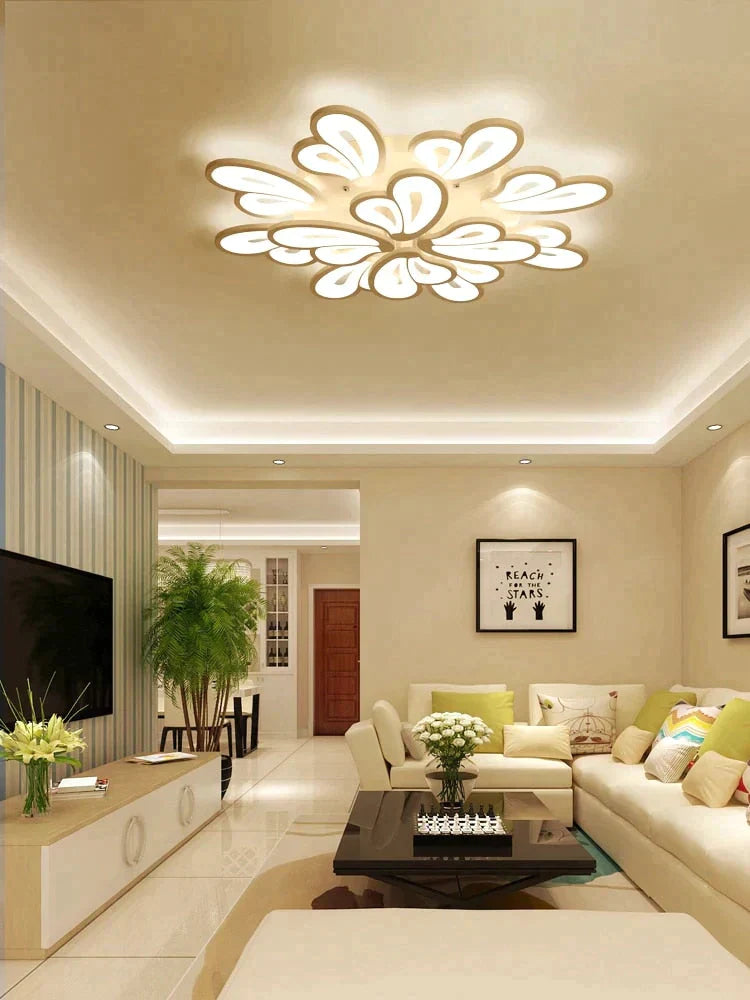 Modern Led Chandelier With Remote Control Acrylic Lights For Living Room Bedroom Home Lighting