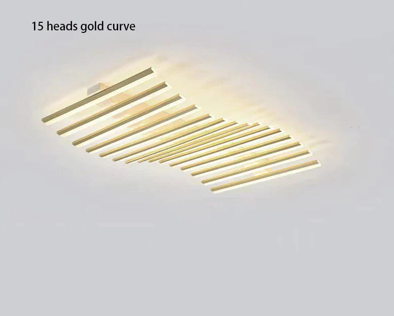 Modern Led Living Room Ceiling Lamp Simple Nordic Creative Square Line Restaurant Light In The