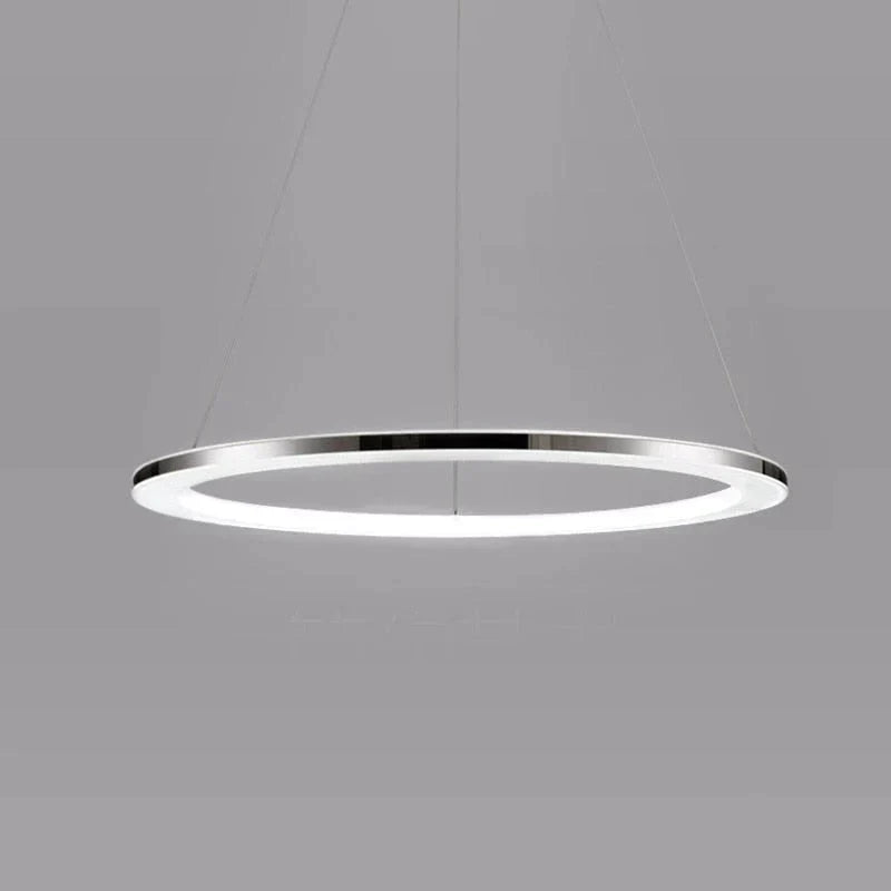 Modern LED Pendant Lights Fixtures For Dining Living Room Home Decor Acrylic Rings Hanging Lamp With Remote Dimmable Lighting