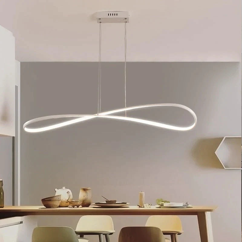 Modern Led Pendant Lights For Dining Room Kitchen Room Home Deco Pendant Lamp Matte Black/White Finished