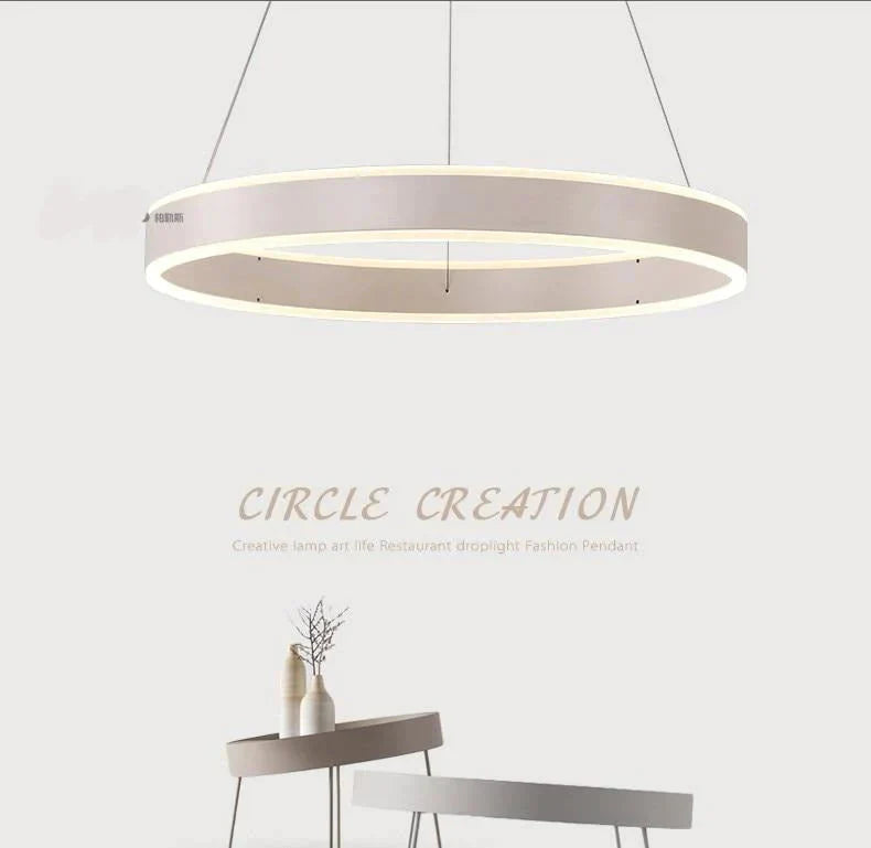 Modern Led Ring Pendant Lights For Dinning Room Living Room Restaurant Kitchen Luminaire Suspended Pendant Lamp