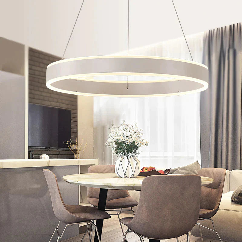 Modern Led Ring Pendant Lights For Dinning Room Living Room Restaurant Kitchen Luminaire Suspended Pendant Lamp