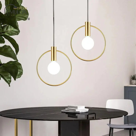 Modern LED Round Glass Ball Pendant Lights Iron E14 Pendant Lamps Hanging Light Fixture for Living Room Bedroom Dining Room