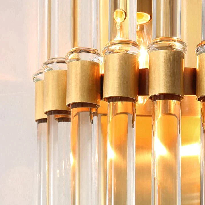 Modern Light Luxury Crystal Led Bedroom Bedside Lamp Copper Wall Lamps