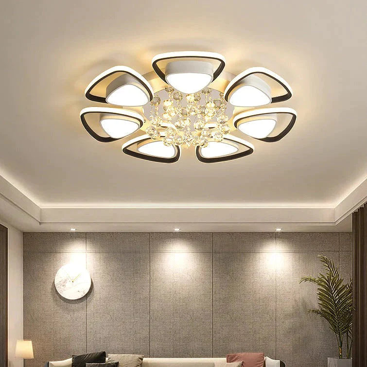 Modern Light Luxury High Grade Atmospheric Crystal Ceiling Lamp