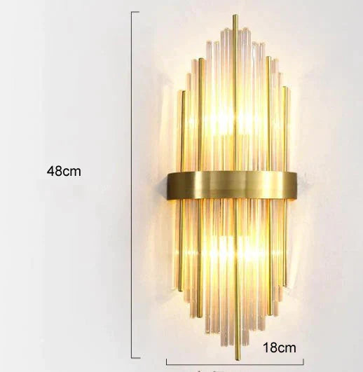 Modern Luxury Living Room Background Wall Lamp Bedroom Bedside Copper Wall Lamp