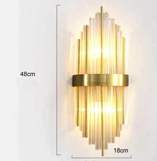 Modern Luxury Living Room Background Wall Lamp Bedroom Bedside Copper A / Without Light Source Lamps