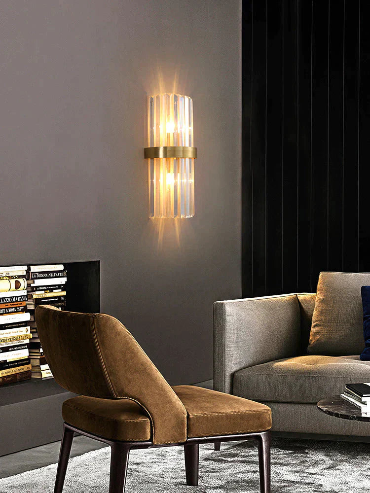 Modern Luxury Living Room Background Wall Lamp Bedroom Bedside Copper Lamps