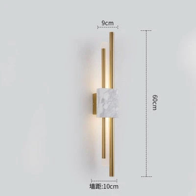 Modern Marble Led Wall Lamp For Living Room Bedroom Bathroom Loft Decor Light