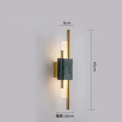 Modern Marble Led Wall Lamp For Living Room Bedroom Bathroom Loft Decor Light