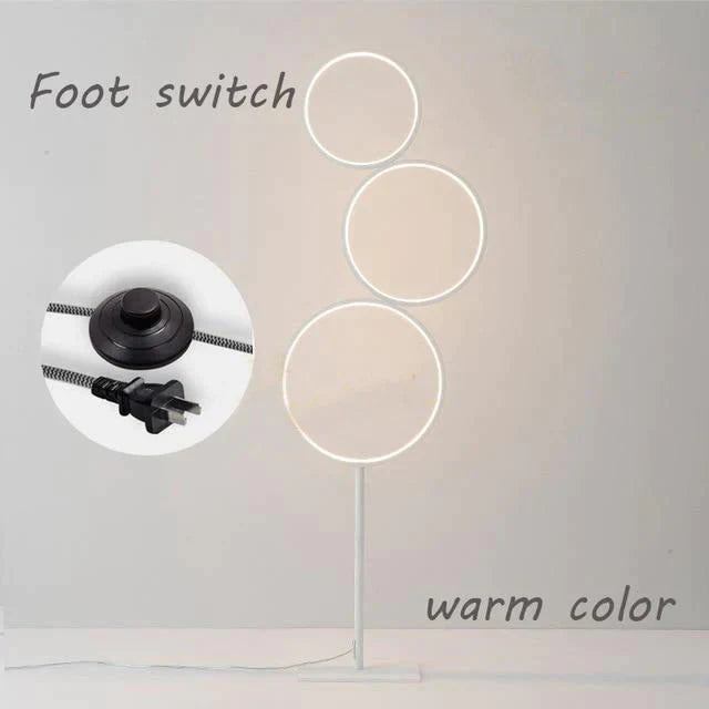 Modern Minimalist LED Ring Floor Lights Lighting Art Deco Home Floor Lights Touch Switch Standing Lamp for Living Room Luminarie