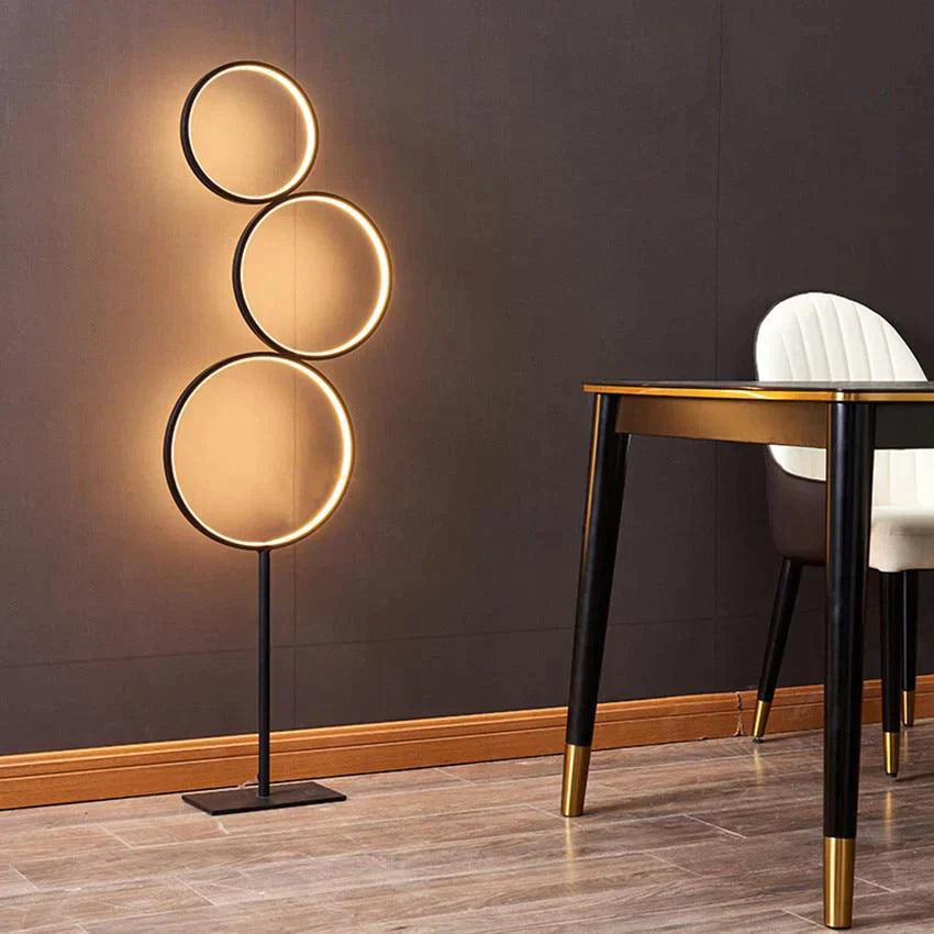 Modern Minimalist Led Ring Floor Lights Lighting Art Deco Home Touch Switch Standing Lamp For Living