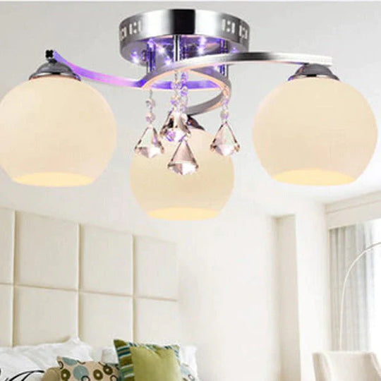 Modern Minimalist Living Room Crystal Fashion Restaurant Creative Ceiling Lamp