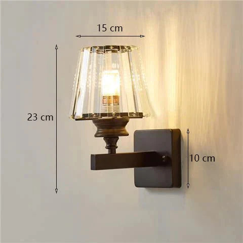 Modern Minimalist Wall Lamp with Glass Shade for Bedside Lighting Living Room Lighting