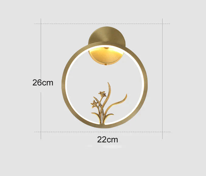 Modern New Simple Living Room Copper Wall Lamp Lamps