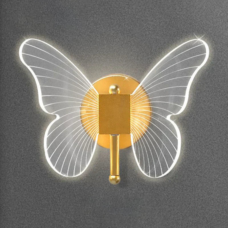 Modern Nordic All Copper Led Butterfly Wall Lamp Wall