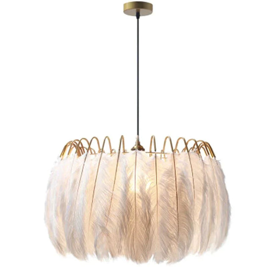 Modern Nordic  Fairy Feather Chandelier Lamp Loft Pendant Lamp Lights Living Suspension Lighting Fixtures