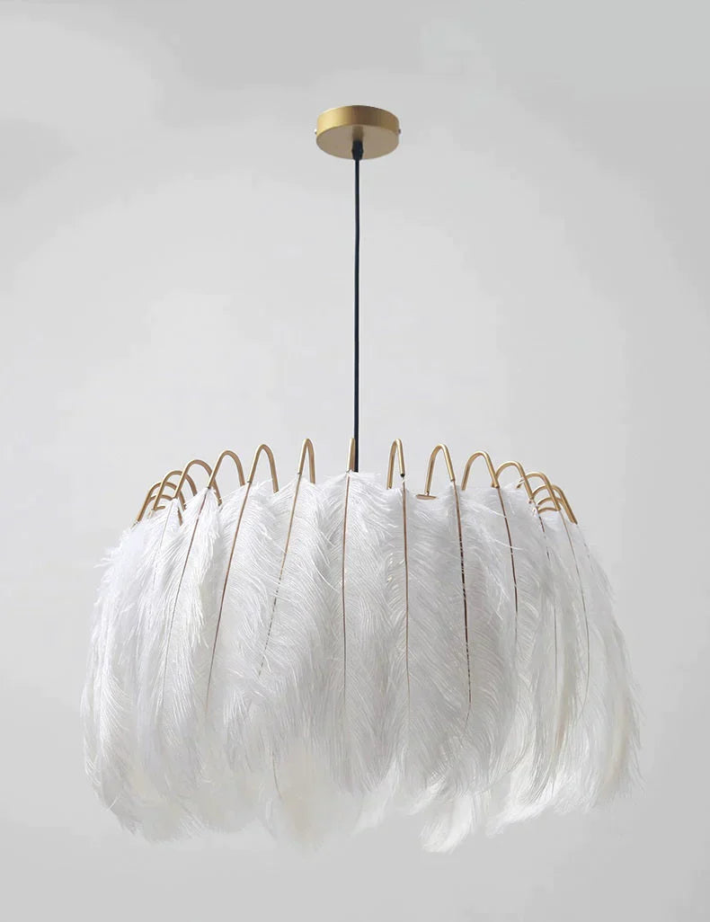 Modern Nordic  Fairy Feather Chandelier Lamp Loft Pendant Lamp Lights Living Suspension Lighting Fixtures