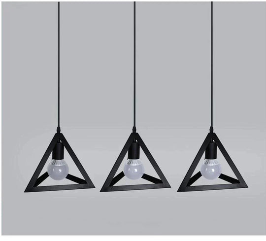 Modern Pendant Light Black Iron Hanging Cage Vintage E27Led Lamp Bulb Industrial Loft Retro Dining Room Restaurant Bar Counte