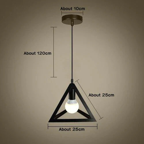 Modern Pendant Light Black Iron Hanging Cage Vintage E27Led Lamp Bulb Industrial Loft Retro Dining Room Restaurant Bar Counte