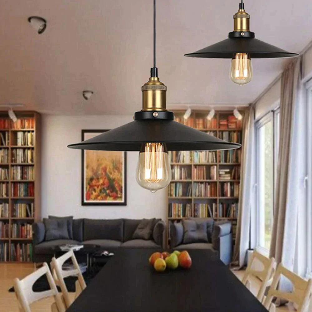 Modern Pendant Light Black Iron Hanging Cage Vintage E27Led Lamp Bulb Industrial Loft Retro Dining Room Restaurant Bar Counte