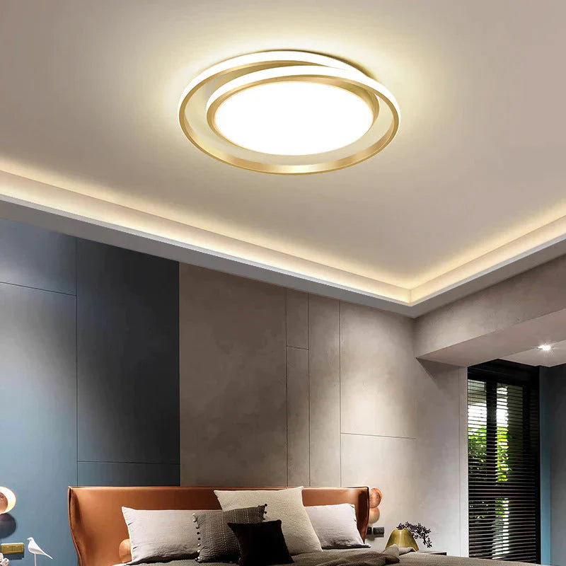 Modern Simple Bedroom Creative Circular LED Ceiling Lamp