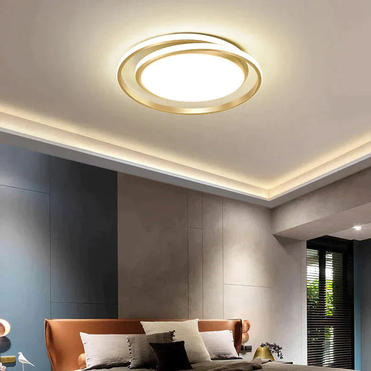 Modern Simple Bedroom Creative Circular Led Ceiling Lamp