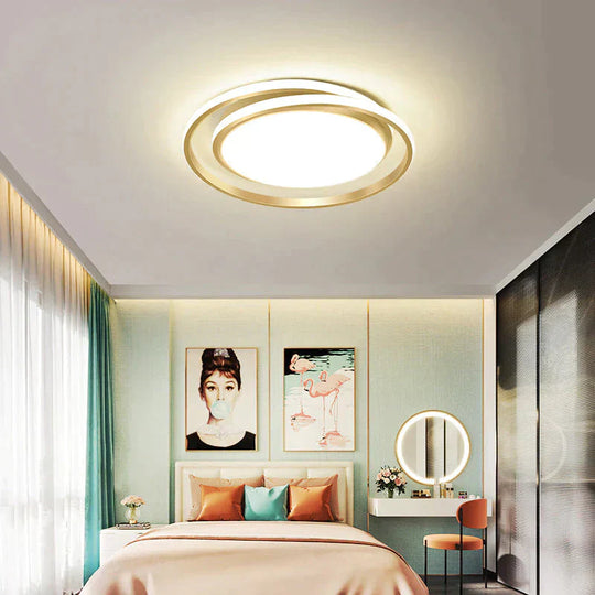 Modern Simple Bedroom Creative Circular Led Ceiling Lamp