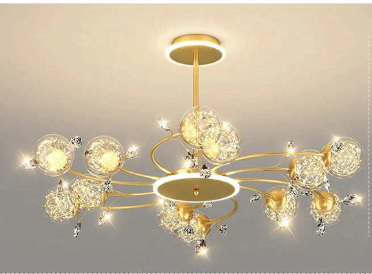 Modern Simple Crystal Living Room Dining Room Lamp Hanging Lamp